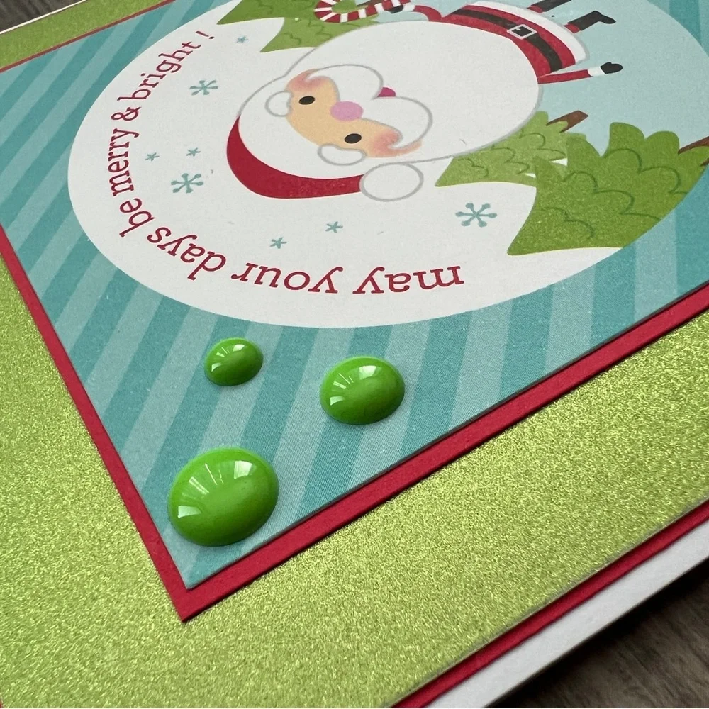 Handmade Christmas Holiday Greeting Cards Set of 6 5.5”x5.5” With Envelopes